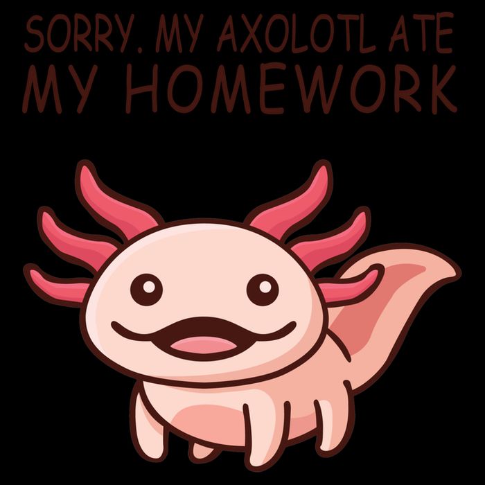 School Axolotl My Axolotl Ate My Homework Cute Axolotl 16oz Travel Tumbler
