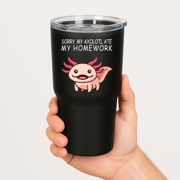 School Axolotl My Axolotl Ate My Homework Cute Axolotl Tumbler