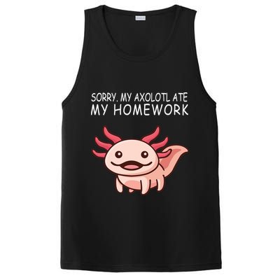 School Axolotl My Axolotl Ate My Homework Cute Axolotl PosiCharge Competitor Tank