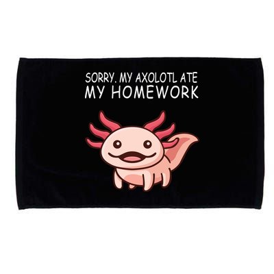 School Axolotl My Axolotl Ate My Homework Cute Axolotl Microfiber Hand Towel