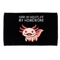 School Axolotl My Axolotl Ate My Homework Cute Axolotl Microfiber Hand Towel