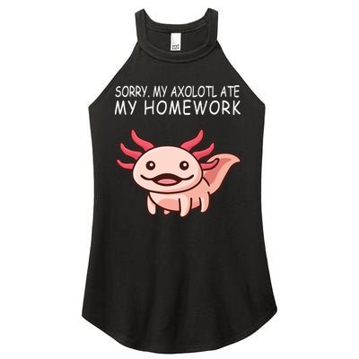 School Axolotl My Axolotl Ate My Homework Cute Axolotl Women's Perfect Tri Rocker Tank