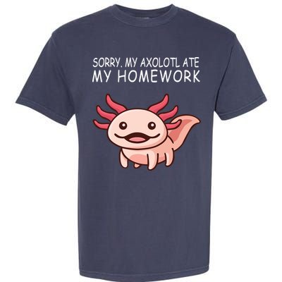School Axolotl My Axolotl Ate My Homework Cute Axolotl Garment-Dyed Heavyweight T-Shirt