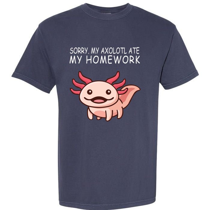 School Axolotl My Axolotl Ate My Homework Cute Axolotl Garment-Dyed Heavyweight T-Shirt