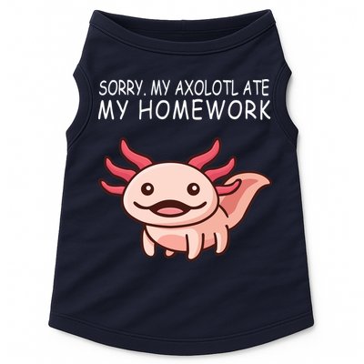 School Axolotl My Axolotl Ate My Homework Cute Axolotl Doggie Tank