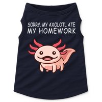 School Axolotl My Axolotl Ate My Homework Cute Axolotl Doggie Tank