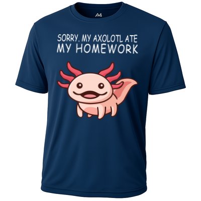 School Axolotl My Axolotl Ate My Homework Cute Axolotl Performance Shirt