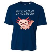 School Axolotl My Axolotl Ate My Homework Cute Axolotl Cooling Performance Crew T-Shirt