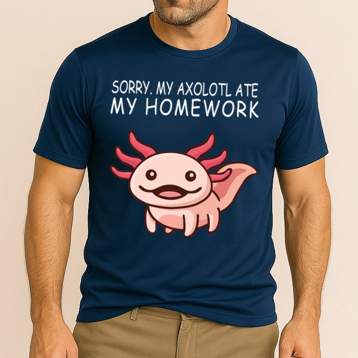 School Axolotl My Axolotl Ate My Homework Cute Axolotl Performance Shirt