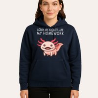 School Axolotl My Axolotl Ate My Homework Cute Axolotl Hoodie