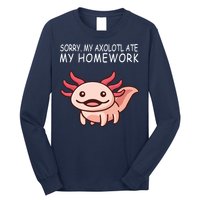 School Axolotl My Axolotl Ate My Homework Cute Axolotl Long Sleeve Shirt