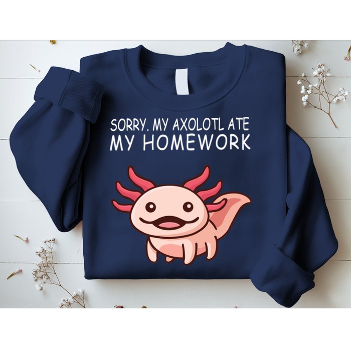 School Axolotl My Axolotl Ate My Homework Cute Axolotl Sweatshirt
