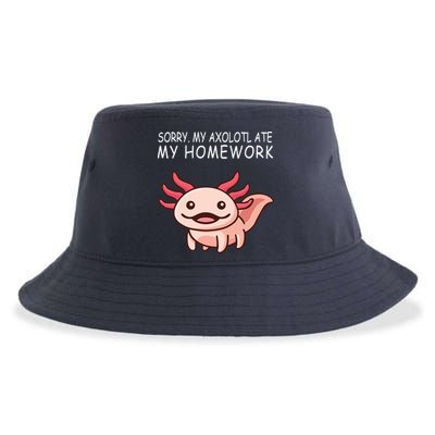 School Axolotl My Axolotl Ate My Homework Cute Axolotl Sustainable Bucket Hat