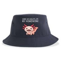 School Axolotl My Axolotl Ate My Homework Cute Axolotl Sustainable Bucket Hat