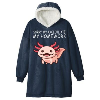 School Axolotl My Axolotl Ate My Homework Cute Axolotl Hooded Wearable Blanket