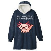 School Axolotl My Axolotl Ate My Homework Cute Axolotl Hooded Wearable Blanket