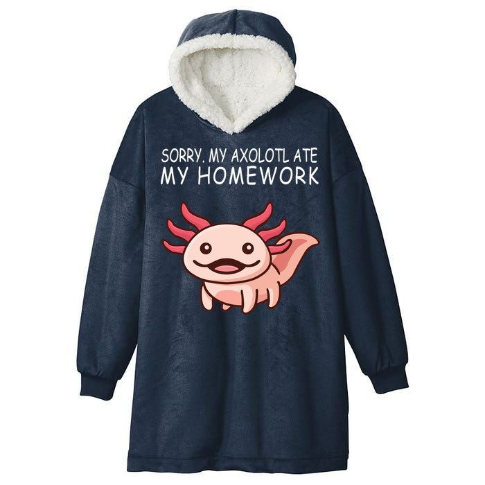 School Axolotl My Axolotl Ate My Homework Cute Axolotl Hooded Wearable Blanket
