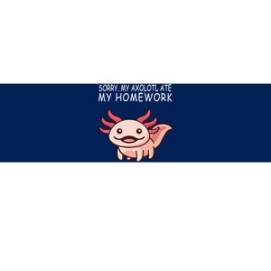 School Axolotl My Axolotl Ate My Homework Cute Axolotl Bumper Sticker