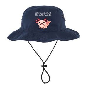 School Axolotl My Axolotl Ate My Homework Cute Axolotl Legacy Cool Fit Booney Bucket Hat