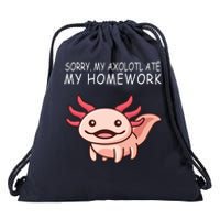 School Axolotl My Axolotl Ate My Homework Cute Axolotl Drawstring Bag