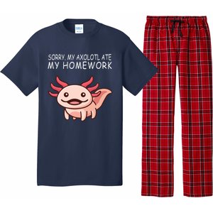 School Axolotl My Axolotl Ate My Homework Cute Axolotl Pajama Set