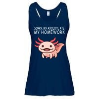 School Axolotl My Axolotl Ate My Homework Cute Axolotl Ladies Essential Flowy Tank
