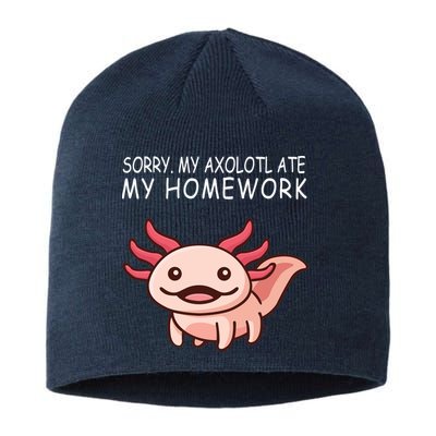 School Axolotl My Axolotl Ate My Homework Cute Axolotl Sustainable Beanie