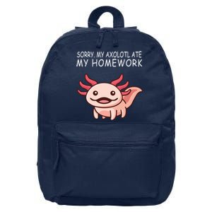 School Axolotl My Axolotl Ate My Homework Cute Axolotl 16 in Basic Backpack