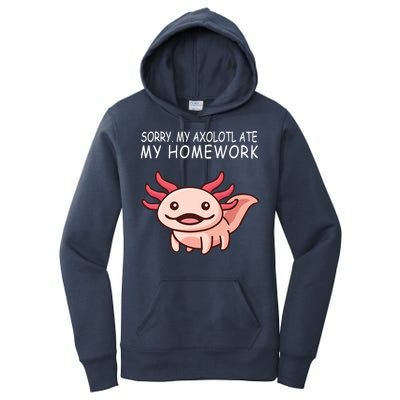 School Axolotl My Axolotl Ate My Homework Cute Axolotl Women's Pullover Hoodie