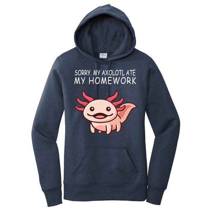 School Axolotl My Axolotl Ate My Homework Cute Axolotl Women's Pullover Hoodie
