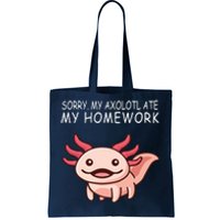 School Axolotl My Axolotl Ate My Homework Cute Axolotl Tote Bag