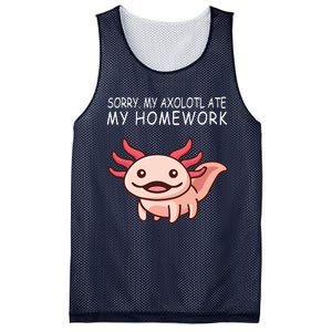 School Axolotl My Axolotl Ate My Homework Cute Axolotl Mesh Reversible Basketball Jersey Tank