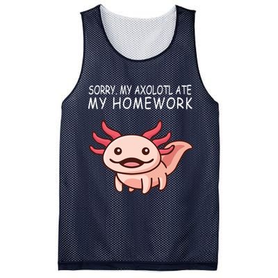 School Axolotl My Axolotl Ate My Homework Cute Axolotl Mesh Reversible Basketball Jersey Tank