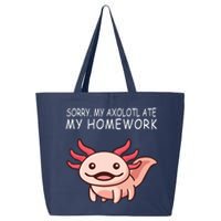 School Axolotl My Axolotl Ate My Homework Cute Axolotl 25L Jumbo Tote