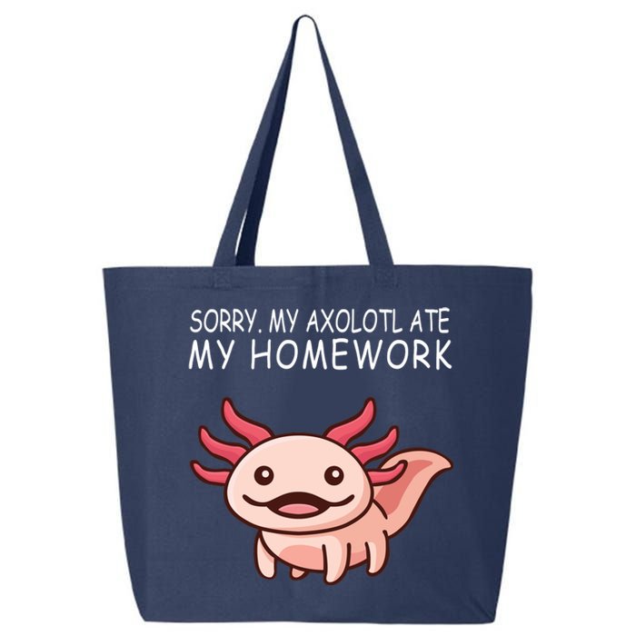 School Axolotl My Axolotl Ate My Homework Cute Axolotl 25L Jumbo Tote