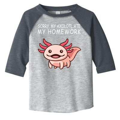 School Axolotl My Axolotl Ate My Homework Cute Axolotl Toddler Fine Jersey T-Shirt