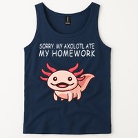 School Axolotl My Axolotl Ate My Homework Cute Axolotl Tank Top