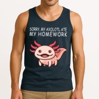 School Axolotl My Axolotl Ate My Homework Cute Axolotl Tank Top