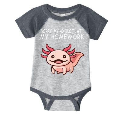 School Axolotl My Axolotl Ate My Homework Cute Axolotl Infant Baby Jersey Bodysuit