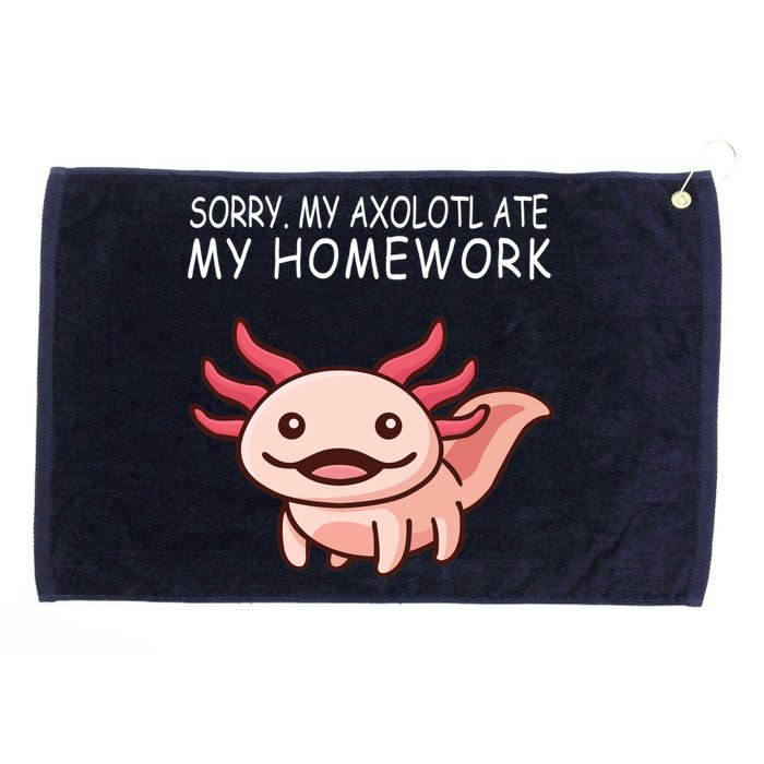 School Axolotl My Axolotl Ate My Homework Cute Axolotl Grommeted Golf Towel