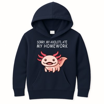 School Axolotl My Axolotl Ate My Homework Cute Axolotl Kids Hoodie