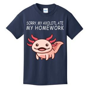 School Axolotl My Axolotl Ate My Homework Cute Axolotl Kids T-Shirt