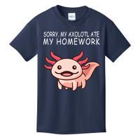 School Axolotl My Axolotl Ate My Homework Cute Axolotl Kids T-Shirt