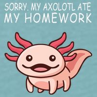 School Axolotl My Axolotl Ate My Homework Cute Axolotl Sueded Cloud Jersey T-Shirt