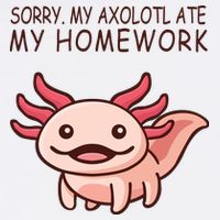 School Axolotl My Axolotl Ate My Homework Cute Axolotl Garment-Dyed Sweatshirt
