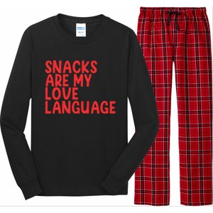 Snacks Are My Love Language Long Sleeve Pajama Set