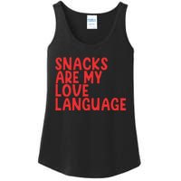 Snacks Are My Love Language Ladies Essential Tank