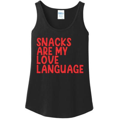 Snacks Are My Love Language Ladies Essential Tank