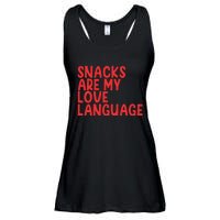 Snacks Are My Love Language Ladies Essential Flowy Tank