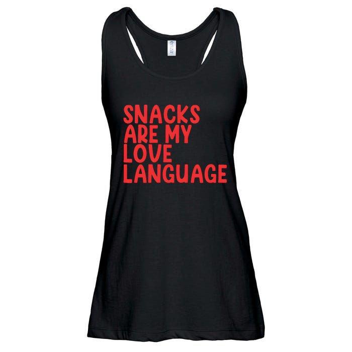 Snacks Are My Love Language Ladies Essential Flowy Tank